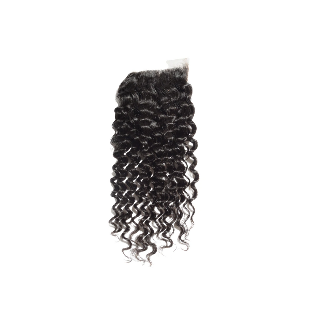 CLOSURES: 5x5 Transparent Deep Wave Lace Closure